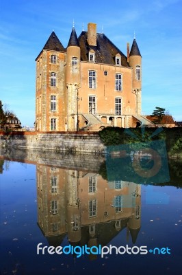 Castle, Park And Garden Stock Photo