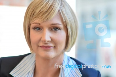 Casual Business Woman At The Office Stock Photo