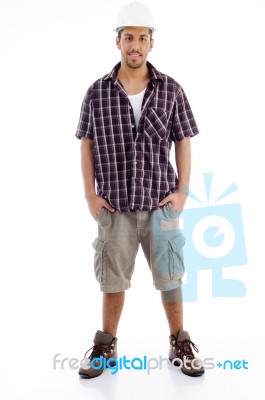 Casual Male In Standing Pose Stock Photo