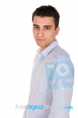 Casual Man Posing Stock Photo