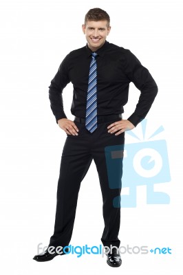 Casual Portrait Of Handsome Young Businessman Stock Photo