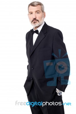 Casual Pose Of Confident Businessman Stock Photo