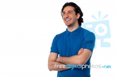 Casual Young Guy Posing With Confidence Stock Photo