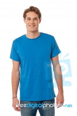 Casual Young Guy, Studio Shot Stock Photo