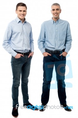 Casual Young Men Posing In Style Stock Photo