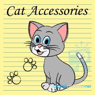 Cat Accessories Means Pets Pedigree And Felines Stock Image