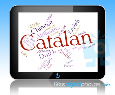 Catalan Language Means Speech Lingo And Word Stock Image