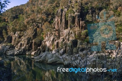 Cataract Gorge During The Day Stock Photo