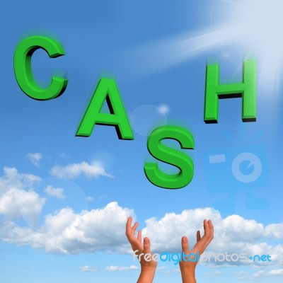 Catching Cash Stock Image