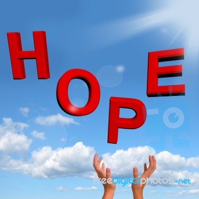 Catching Hope Word Stock Image