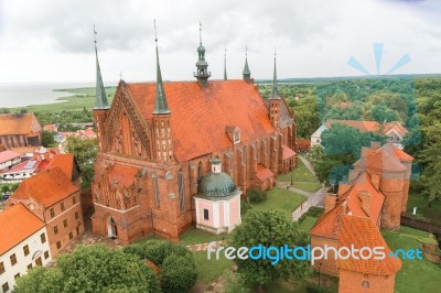 Cathedral Church In Frombork Stock Photo