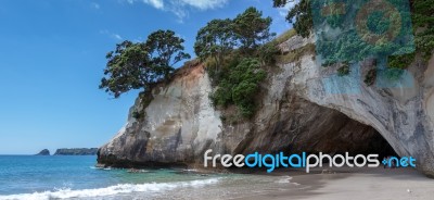 Cathedral Cove Beach Near Hahei Stock Photo