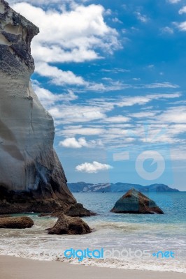 Cathedral Cove Beach Near Hahei In New Zealand Stock Photo
