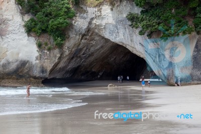 Cathedral Cove Beach Near Hahei In New Zealand Stock Photo