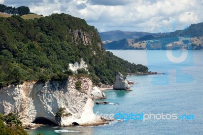 Cathedral Cove Beach Near Hahei In New Zealand Stock Photo