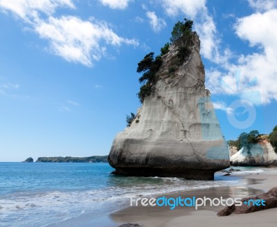 Cathedral Cove Coromandel Peninsula Stock Photo