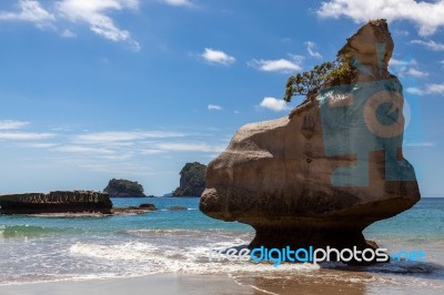 Cathedral Cove Coromandel Peninsula Stock Photo