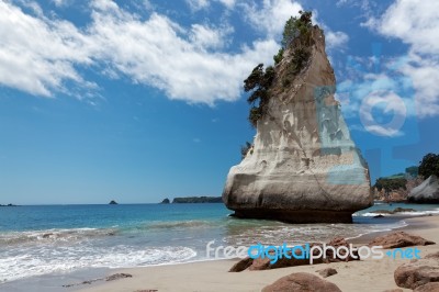 Cathedral Cove Coromandel Peninsula Stock Photo