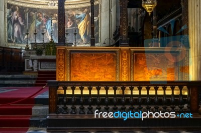 Cathedral Of St Alexander In Bergamo Stock Photo