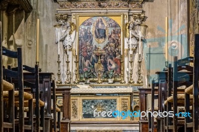 Cathedral Of St Alexander In Bergamo Stock Photo