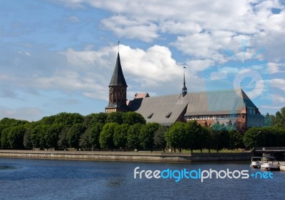 Cathedral On Shore Stock Photo