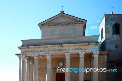 Cathedral Republic Of San Marino Stock Photo