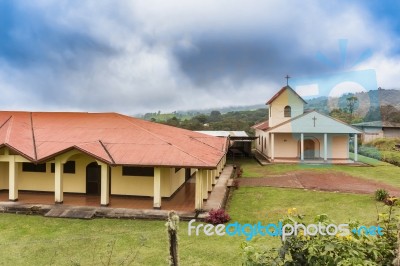 Catholic Church De Vara Blanca In Costa Rica Stock Photo