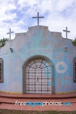 Catholic Church In Near La Perla, Nicaragua Stock Photo