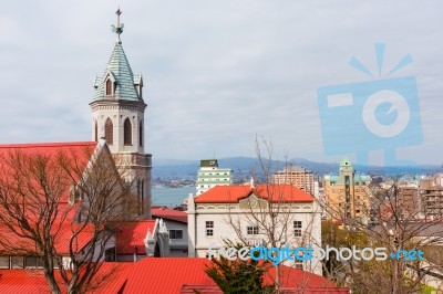 Catholic Motomachi Church In Hakodate Stock Photo