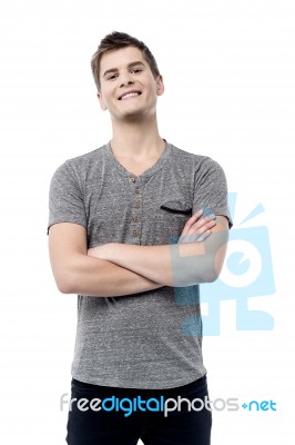 Caucasian Handsome Young Man Stock Photo