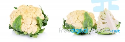 Cauliflower Isolated On The White Background Stock Photo