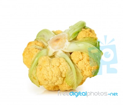 Cauliflower Isolated On The White Background Stock Photo