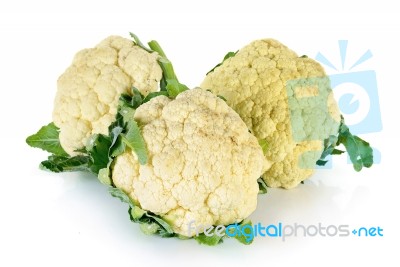 Cauliflower Isolated On The White Background Stock Photo