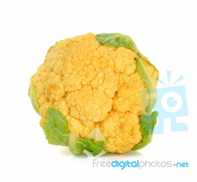 Cauliflower Isolated On The White Background Stock Photo