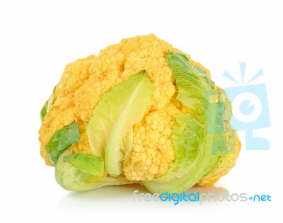 Cauliflower Isolated On The White Background Stock Photo