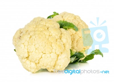 Cauliflower Isolated On The White Background Stock Photo