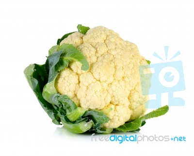 Cauliflower Isolated On The White Background Stock Photo