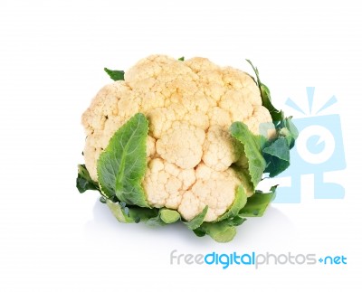 Cauliflower Isolated On White Background Stock Photo