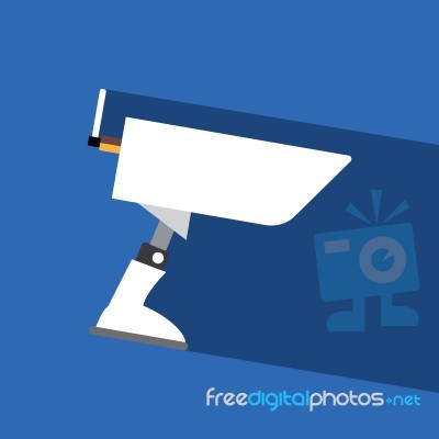 Cctv Camera Flat Icon   Illustration  Stock Image