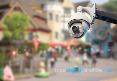 Cctv In City Stock Photo