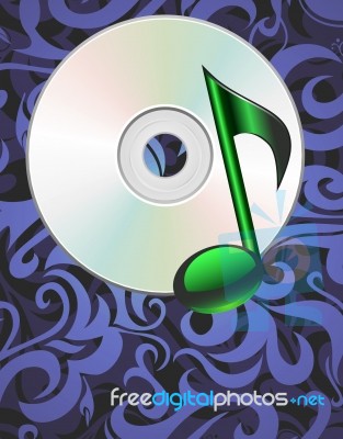 CD Su Fondo Blue Stock Image