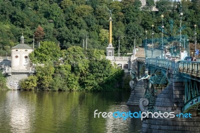 Cechuv Bridge In Prague Czech Republic Stock Photo