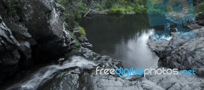 Cedar Creek Falls In Mount Tamborine Stock Photo