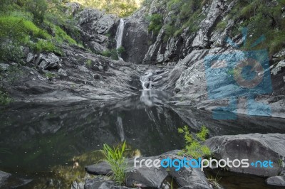 Cedar Creek Falls In Mount Tamborine Stock Photo