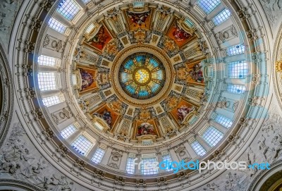 Ceiling Detail Of The Cathedral In Berlin Stock Photo