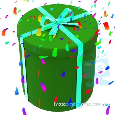 Celebrate Giftbox Means Present Celebration And Presents Stock Image