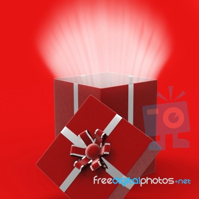 Celebrate Surprised Indicates Gift Box And Parties Stock Image