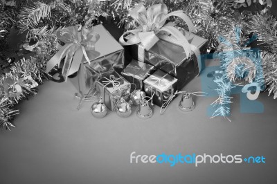 Celebration Theme With Christmas & New Year Gifts Stock Photo