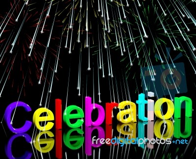 Celebration word Stock Image