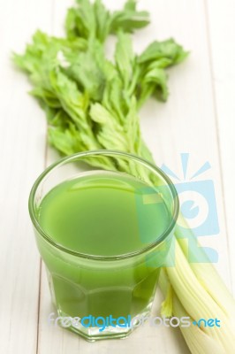 Celery Juice Stock Photo